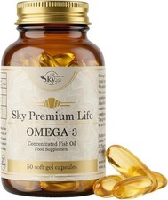 Image of Omega 3- Soft Gel Capsules By Sky Premium Life- Halal- 50 capsules