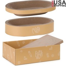 Cat Scratcher Set W/ Ergonomic Design Durable Cardboard Bed  Lounge Cats New