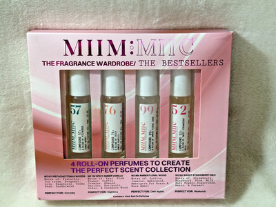 MiiM:MiiC ~ The Bestsellers ~ 4 x 10mL Roll-On Perfume Oil ~ Unisex Cologne ~NIB
