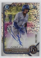 2022 Bowman Chrome Prospect Speckle Refractor 262/299 Herard Gonzalez Auto 14mx