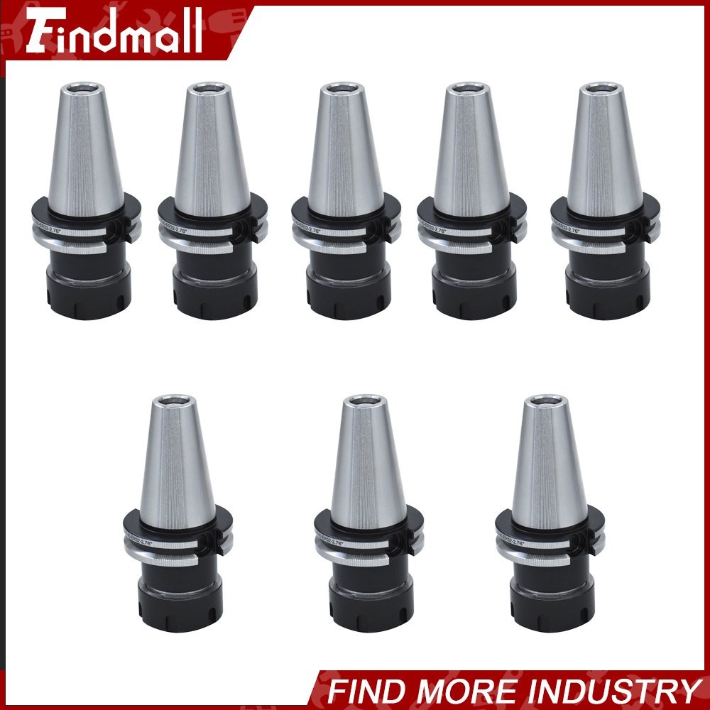 Findmall 8Pc 2.76" CAT40-ER32 COLLET CHUCK-8 CHUCKS Balanced G2.5/25000RPM Set thumbnail 8