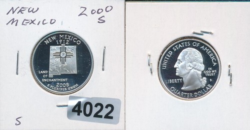 SILVER STATE QUARTER - NEW MEXICO - 2008-S - GEM PROOF - #4022