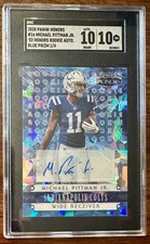 2020 Panini Honors Blue Prizm Rookie Auto /4 Michael Pittman Rookie RC SGC 10