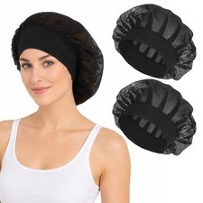 2 Pcs Hair Nets for Sleeping, Stretchy Elastic Hair Net for Silk Press Wrap