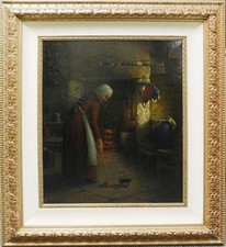 John McClymont Antique Original Oil Painting Canvas Hand Signed Fine Art