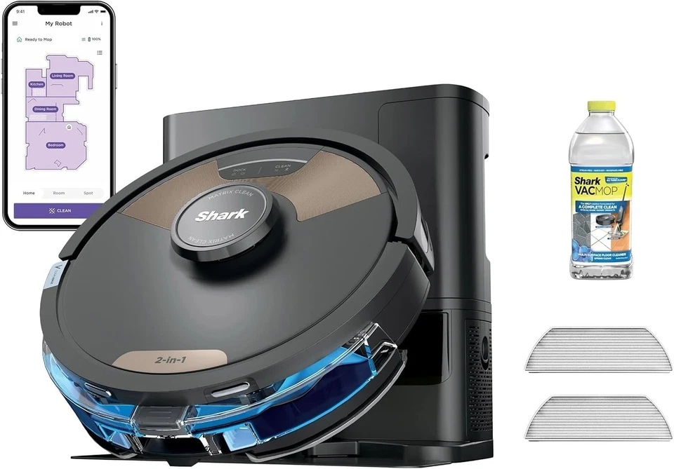 Shark Matrix Plus 2-in-1 Robot Vacuum & Sonic Mop, Home Mapping, HEPA Bagless Se