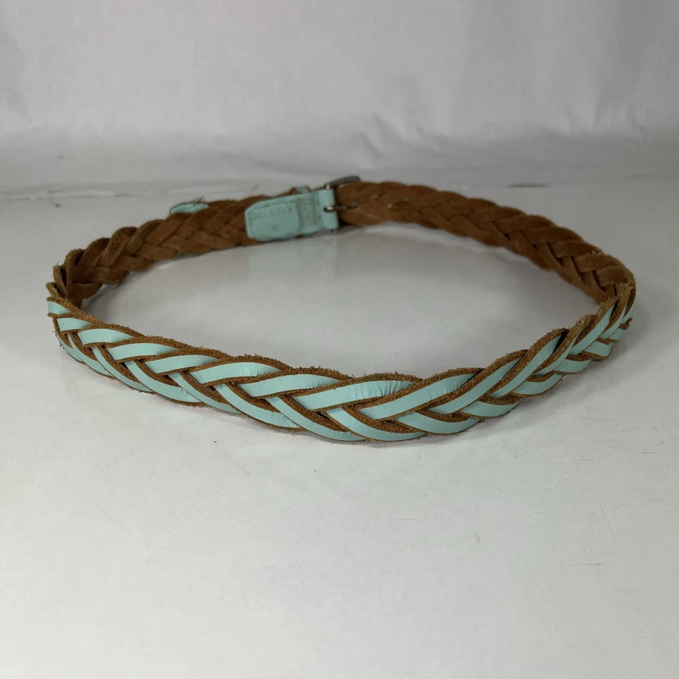 Calvin Klein 浅蓝色编织腰带 - 真皮 - 女式 30 码 — 第 4/4 张图片