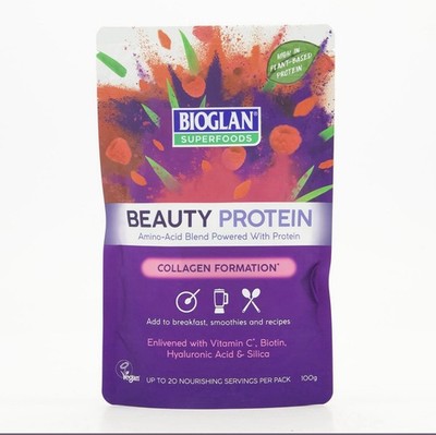 Bioglan Beauty Protein Pulver 100g - Skin, Hair & Nails Support Collagen | Glow