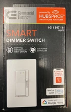 Commercial Electric Smart Paddle Dimmer Light Switch White 1-Pole 15A 1011847111
