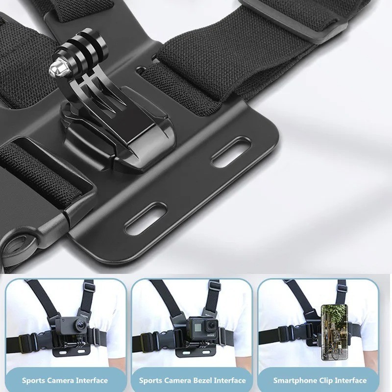 Mobile phone chest strap holder sport camera chest mount camera mobile holder body image 6