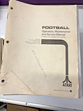 Original Atari football service arcade manual