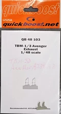 Quickboost 1/48 TBM-1/3 Avenger Exhaust QB48103