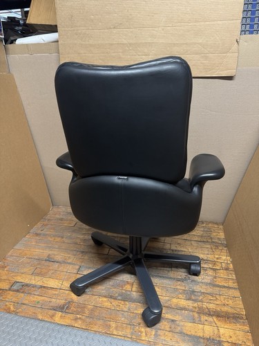 Vintage Herman Miller Geoff Hollington Executive Leather Office Chair Black - Picture 10 of 16