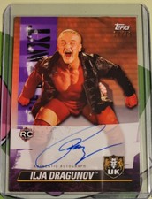 2021 Topps NXT Ilja Dragunov We Are NXT Purple Auto /75 RC signed rookie card