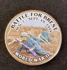 Colorized Kennedy JFK Half Dollar World War II Battle For Brest Free Shipping