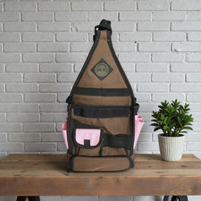 AMM's Tote-Ally Cool On-The-Go Pink  Brown Craft Tote Bag Stamping Carry Case