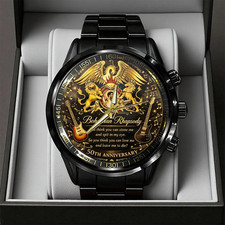 Freddie Mercury 50th Anniversary Black Stainless Steel Watch  9771
