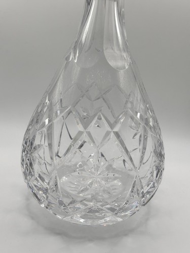 Stunning Art Deco Style Cross-Cut, Bowl Bodied Crystal Glass Decanter & Stopper - Picture 4 of 14