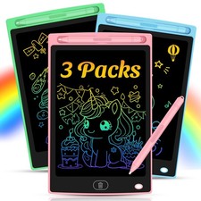 3 Pack LCD Writing Tablet for Kids Erasable and Reusable Toddler Doodle Boar...