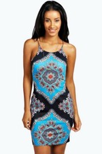 Boohoo Samia Strappy Bodycon Dress UK 12 SALEb OO 06