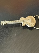 Vintage Collectible Guitar 1991 Bergamot Brass Works USA Metal Belt Buckle