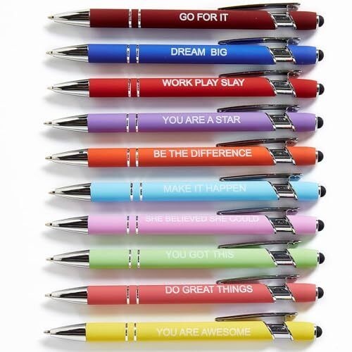 HLPHA 10PCS Funny Pens Colorful 10PCS Multifunction 3 Motivational Style - Picture 1 of 6