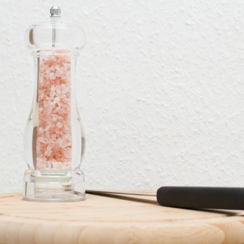 Salzmühle rund 100 g gefüllt mit Keramik Mahlwerk Speisesalz Himalaya Pakistan - Bild 2 von 4