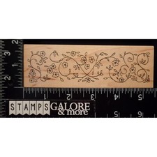 Great Impressions Rubber Stamps H179 FLOURISH SWIRLS DAINTY FLOWERS BUDS 3120