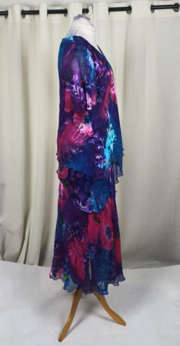 Lewis Henry Silk Blend Skirt Suit Multi UK 20 LN132 ii 04 - Picture 3 of 7
