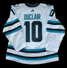 Game Worn San Jose Sharks Anthony Duclair Jersey White Away Evolve