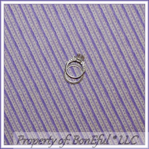 BonEful Fabric FQ Cotton Quilt Purple Pastel Small Little Stripe Princess Calico - Picture 13 of 14