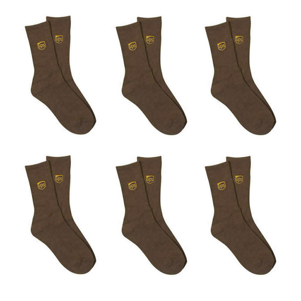 6 PAIR PACK UPS LOGO UNITED LEN CREW DRIVER Max 40% OFF excellence SERVICE BROWN PARCEL