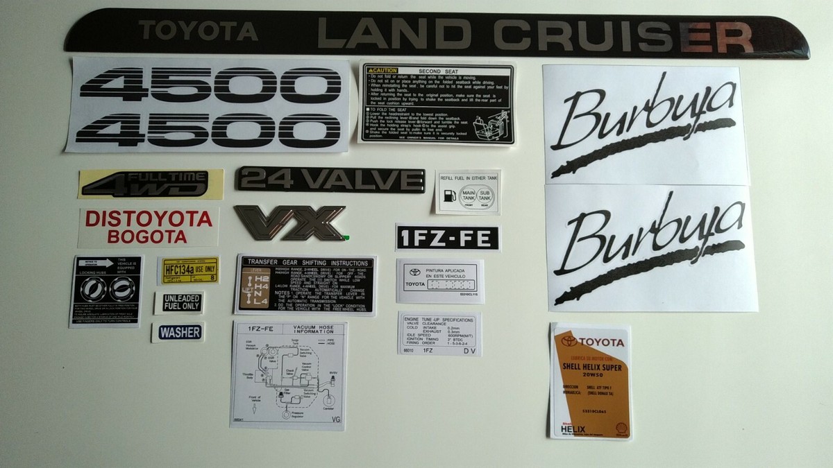 Set of decals and emblems for Toyota Land Cruiser Fzj80 | eBay