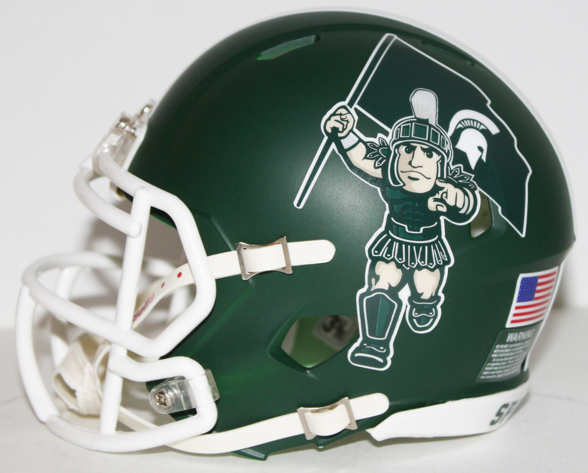 2022 Michigan State Spartans Custom Riddell Mini Helmet vs Rutgers