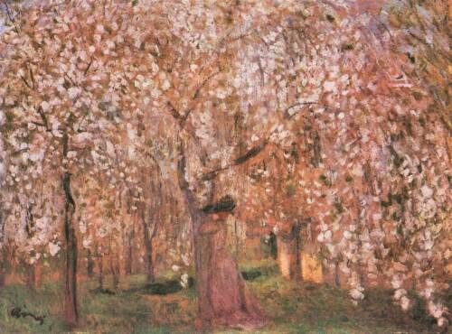 Kirsche Baum Blüten Von Joseph Rippl-Ronai 102x127cm Leinen - Bild 1 von 1