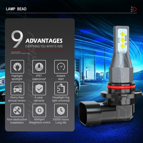 6x 9005+H11+5202 Combo LED Headlight Bulbs Fog for GMC Sierra 1500 2500 HD 07-13 - Picture 2 of 12