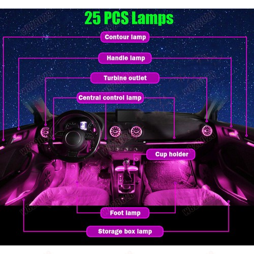 30 Colors Air Vent LED Ambient Light Atmosphere Lamp Set For Audi A3 2018-2019 - Bild 2 von 9