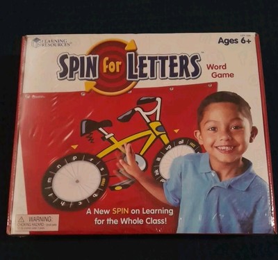 NIB Learning Resources SPIN FOR LETTERS Wheel GAME word building skills SEALED