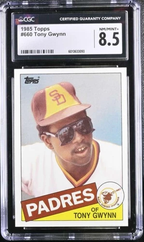 1985 TOPPS #660 TONY GWYNN CGC 8.5 NM/MINT + PADRES 2449