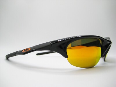 New Authentic Oakley Sunglasses Half Jacket 03-613 Black/Fire | eBay