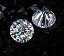 .50 CT Natural White Diamond 4 mm 2 Pcs Round Cut VVS1 D Grade Certified D154