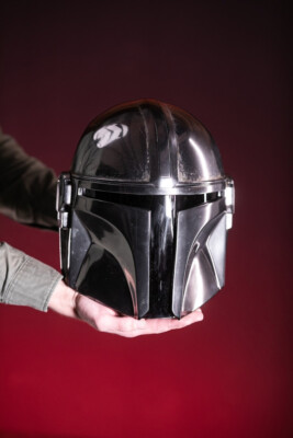 Helm mit Innenfutter und Kinnriemen Star Wars The Mandalorian Helmet Solid Steel