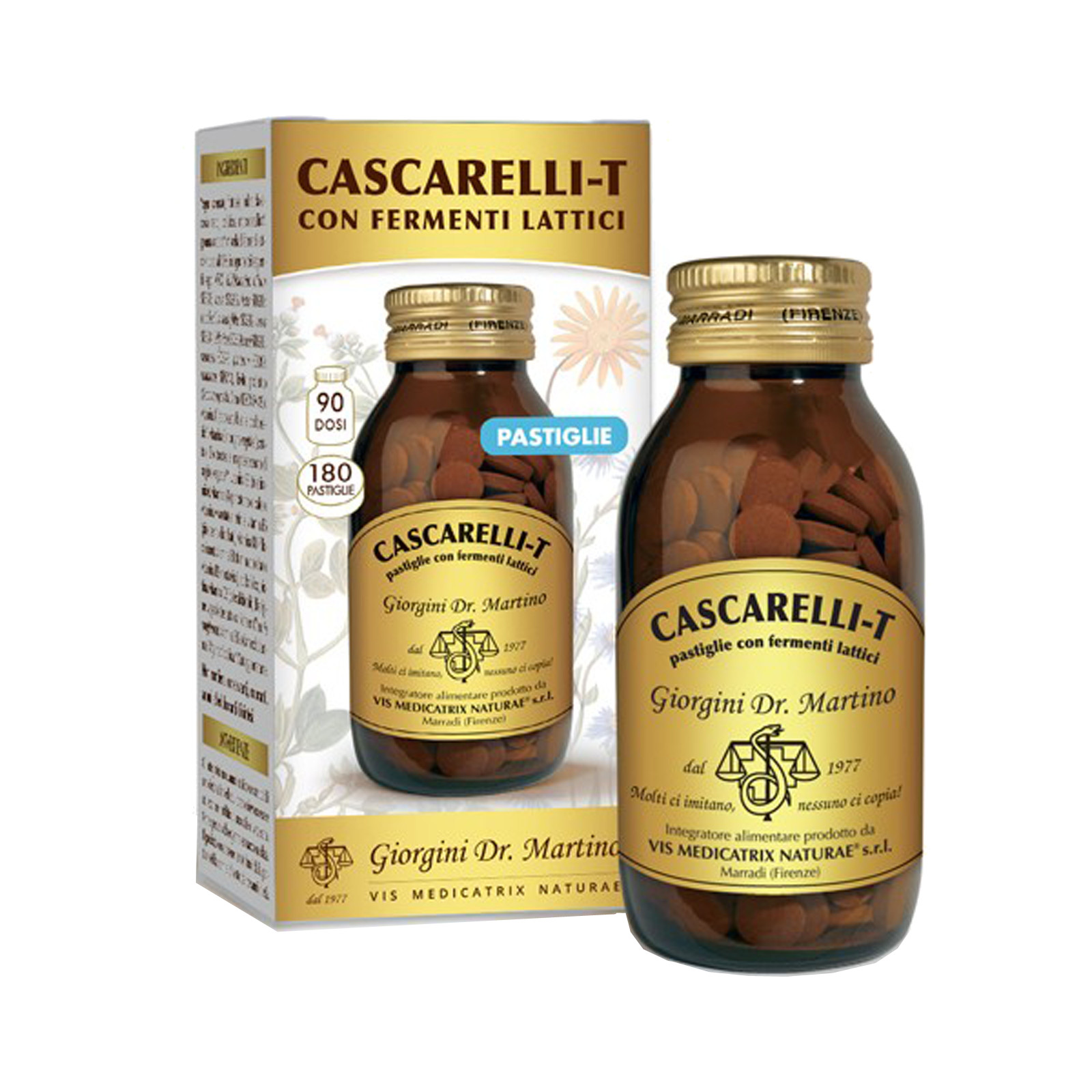Dr. Giorgini Cascarelli -T con fermenti Lattici 180 pastiglie Lassativo Naturale