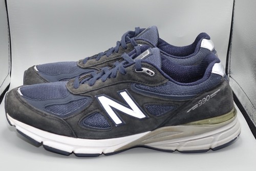 New Balance 990v4 Made In USA Men's 12.5 2E M990NV4 Navy Suede | eBay