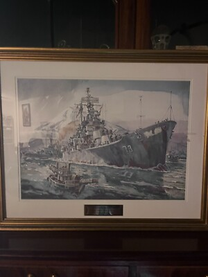 #ad Bound Stateside. Arthur Beaumont. The ship on combat duty.Serigraph $150.00