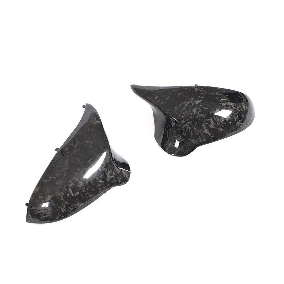Tapas de espejos retrovisores de fibra de carbono real forjadas para BMW M3 F80 M4 F82 2015-2019 Foto 2 de 4