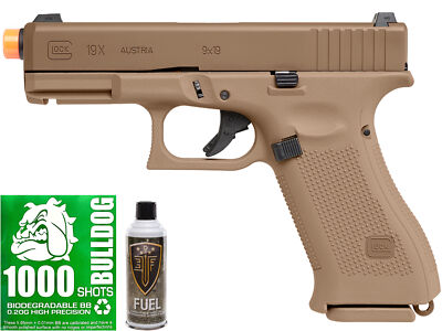Airsoft GLOCK 19X Gen5 Gas Blowback UMAREX EF + 8oz Green Gas Can