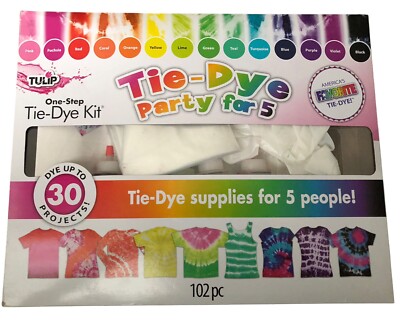 Tulip One Step Tie-Dye Kit - Party Set of 15 Colours / 30 Projects 102 pc  2019