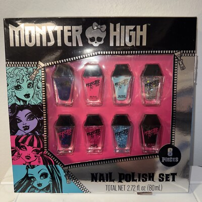 #ad Monster High 8 Piece Nail Polish Set Fun Colors New box has damage $10.00
