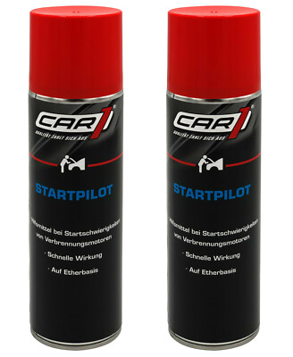 2 x 250ml [19,80 /L] CAR1 Startpilot Starthilfespray Motor Starthilfe CO3605